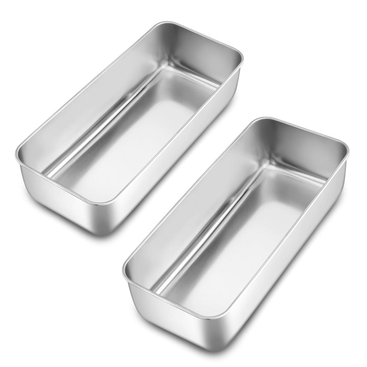 Homikit 2 Stück 30,5cm Kastenform Gross, Edelstahl Brotbackform Brotform für Kuchen, Brot und Toast,