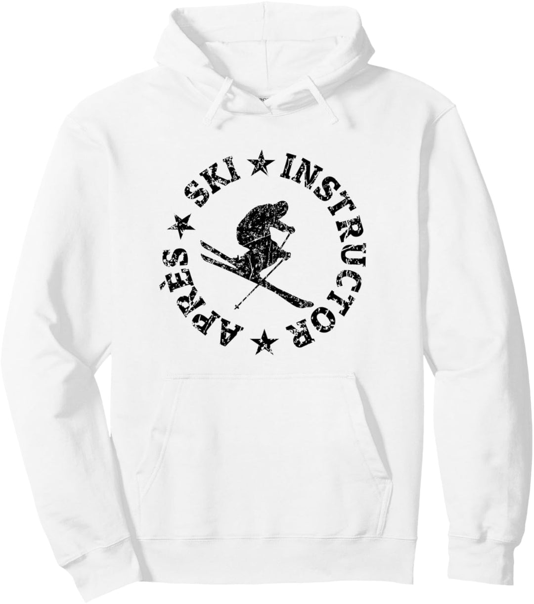 Apres-Ski Instructor Seal (Vintage/Schwarz) Skifahrer Pullover Hoodie