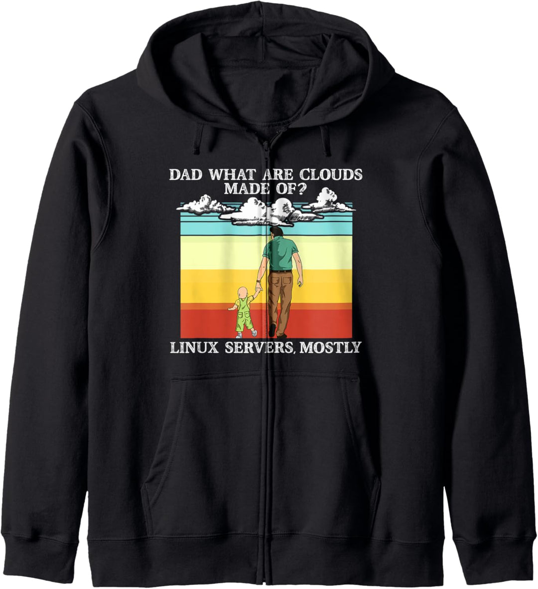 Dad What Are Clouds Made Of? Funny Programmer Daddy Kapuzenjacke