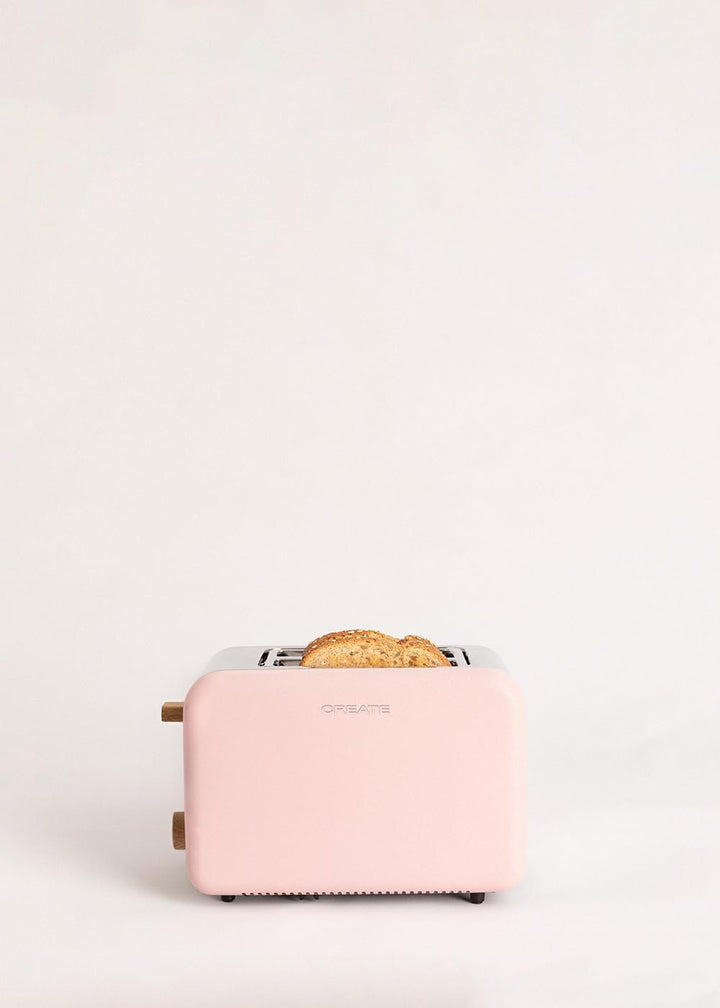CREATE/PACK TOAST RETRO + KETTLE RETRO L/Toaster und Wasserkocher rosa / 3 programmierte Toastzeiten