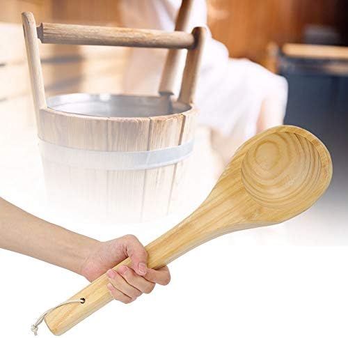 Sauna-Schöpflöffel,Einzelner Sauna-Löffel aus Holz,Sauna Spacelöffel aus Holz,Saunalöffel aus Holz S