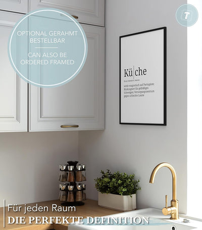 Papierschmiede® Definition: Küche, DIN A1 (59x84 cm), XXL Poster für Wohnzimmer, Schlafzimmer, Küche