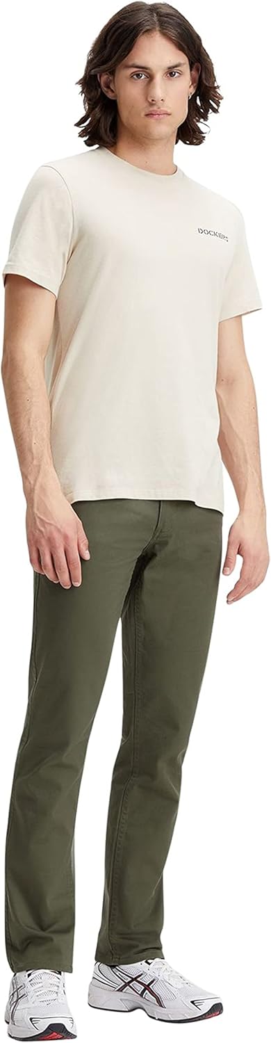 Dockers Herren Alpha Original Khaki Slim Hose 28W / 32L Dockers Olive, 28W / 32L Dockers Olive