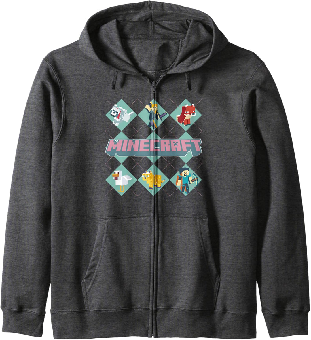 Minecraft Girls Argyle Kapuzenjacke