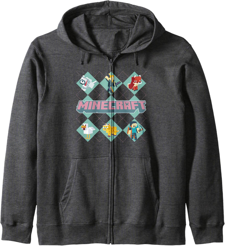 Minecraft Girls Argyle Kapuzenjacke