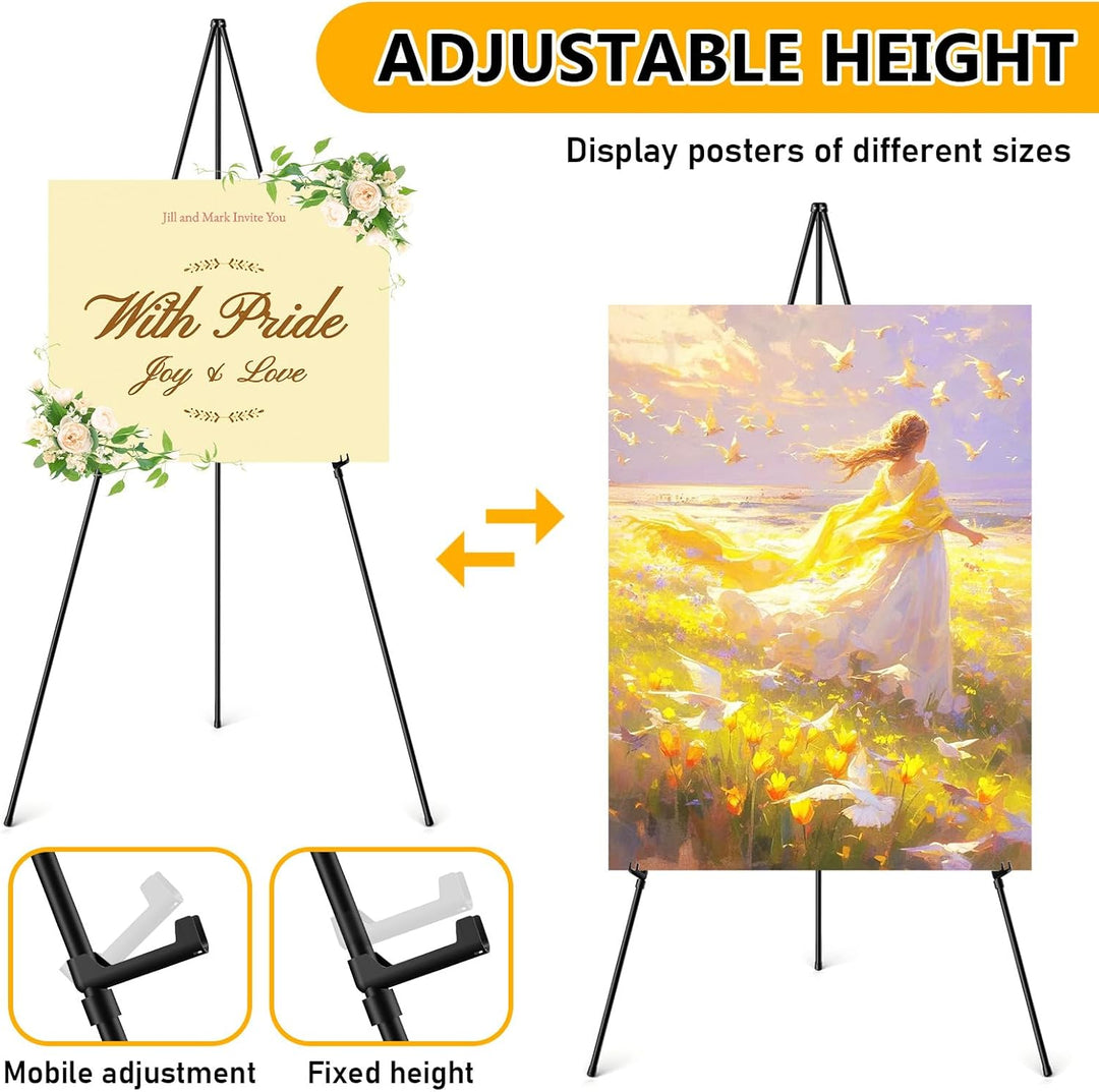 2 Stück Tragbar Faltbar Atelierstaffelei, Künstler Staffelei Stand, für Gemälde, Verkauf, Willkommen