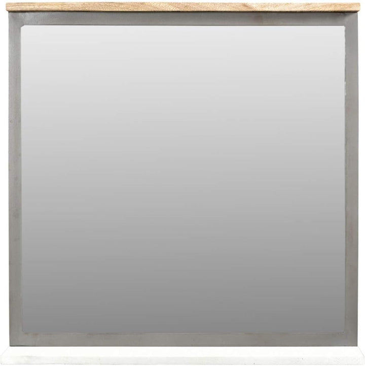 Woodkings® Bad Spiegel Pinetown Metall recyceltes Massivholz antik, Wandspiegel Vintage, Design, Ind