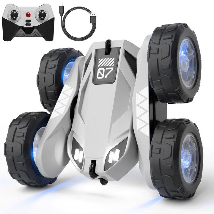 Direktladung Ferngesteuertes Auto ab 3-12 Jahre,2.4GHz Monstertruck mit Buntes LED-Licht,360°Drehung