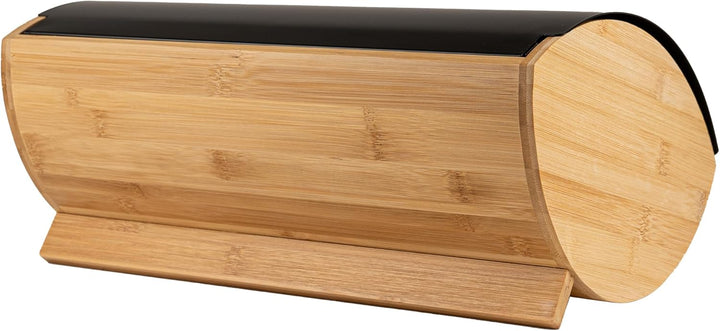 Brotkasten mit Deckel - Schwarz Brotbox Klein aus Holz - Bread Box - Brotaufbewahrung - Brotkästen -