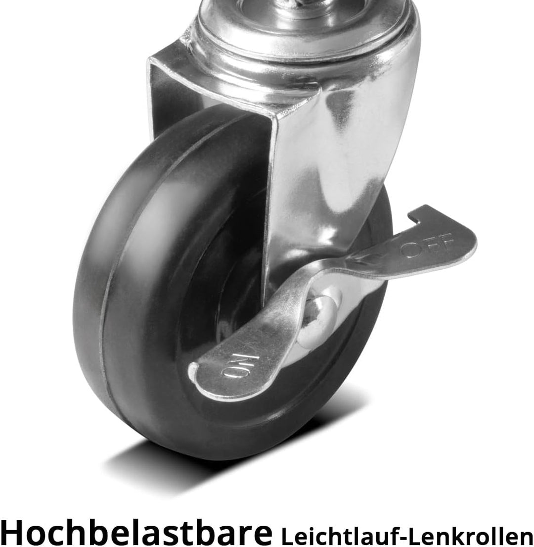 STAHLWERK Werkstatthocker WRS-185 mit 185 kg Tragkraft Werkstattsitz | Werkstattstuhl | Rollhocker |