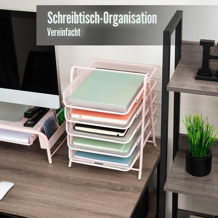 Mind Reader Netzwerk-Kollektion Papierablage mit 5 Ebenen, Aktenaufbewahrung, Schreibtisch-Organizer