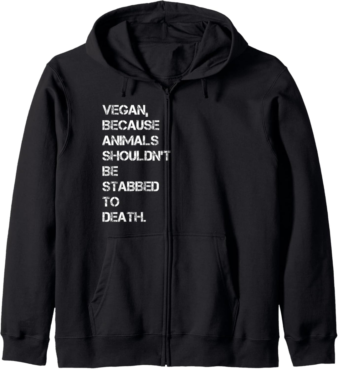 Vegan because... | Geschenk Idee Statement Kapuzenjacke