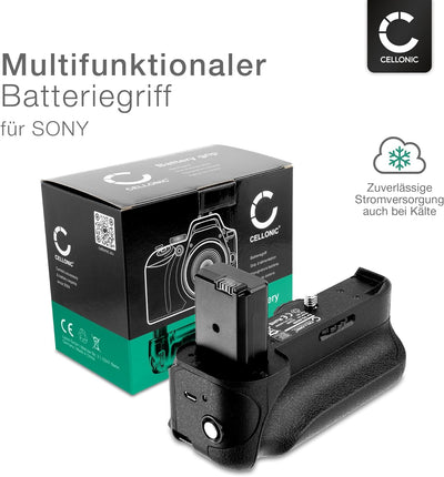 CELLONIC® Batteriegriff BG-3D für Sony Alpha 6000, Alpha 6400 Akkugriff für NP-FW50 Battery Grip - K