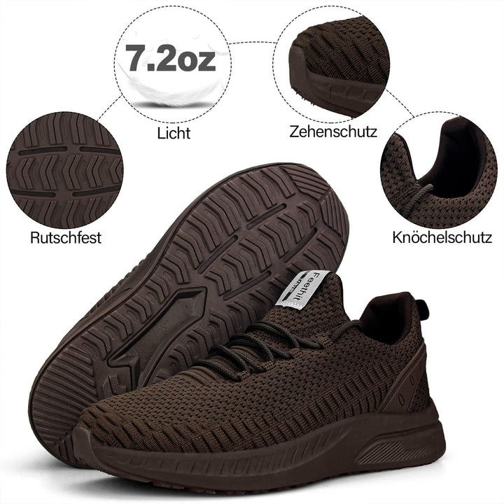 Feethit Turnschuhe Herren Laufschuhe Sportschuhe Sneaker rutschfeste Gummisohlen Leichte und Atmungs