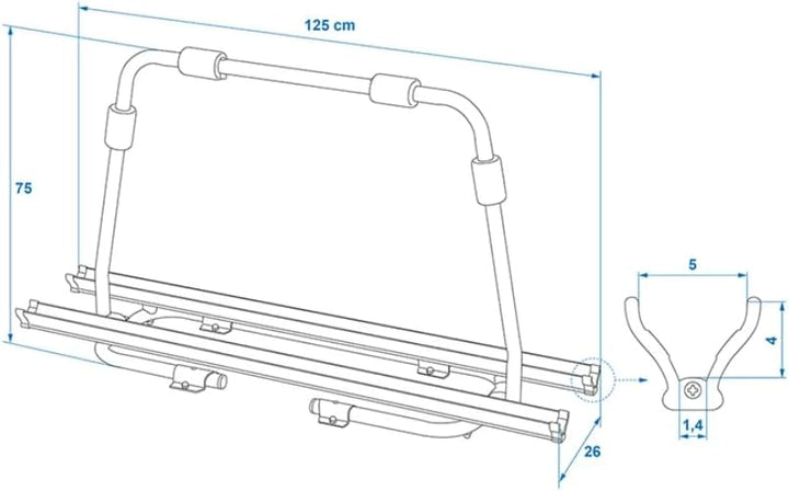ProPlus Deichsel-Fahrradträger 2 Fahrräder Wohnwagen Deichselträger Caravan max. 40kg