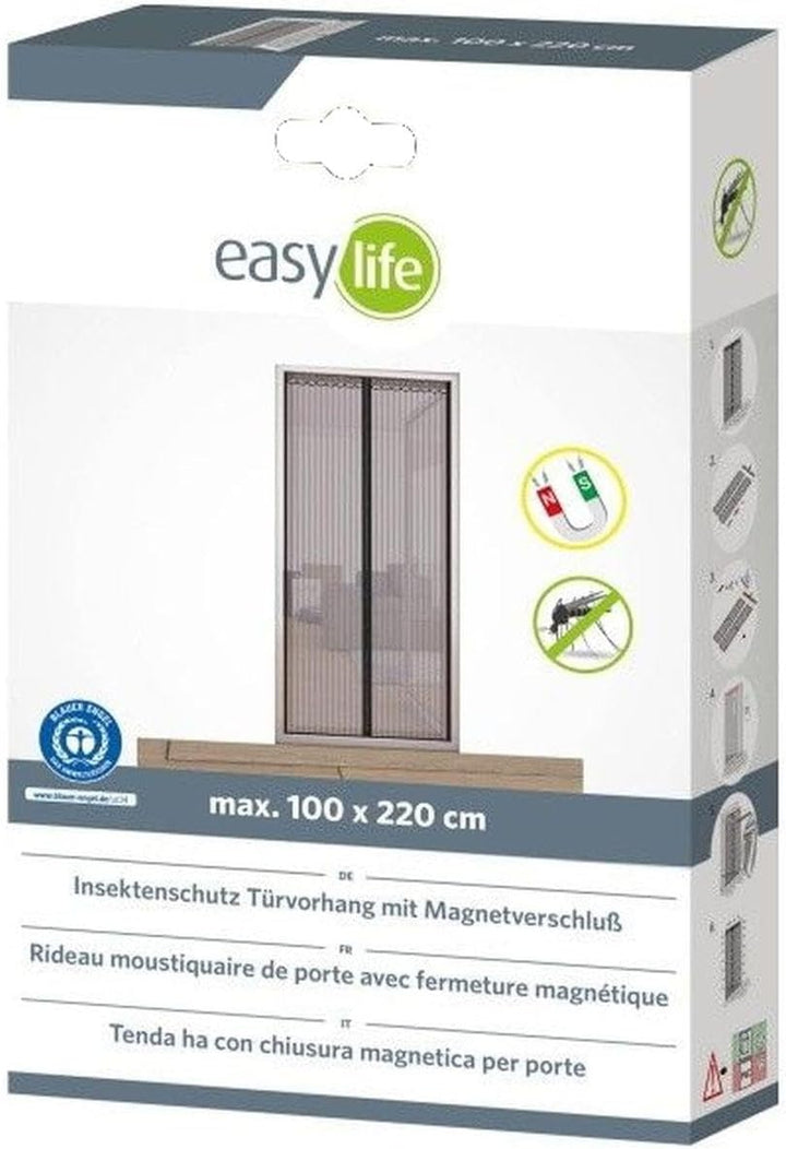 NiNeKa easy life Fliegengitter Lamellen für Türen aus Polyester mit Anschlussleiste - mit Klebeband