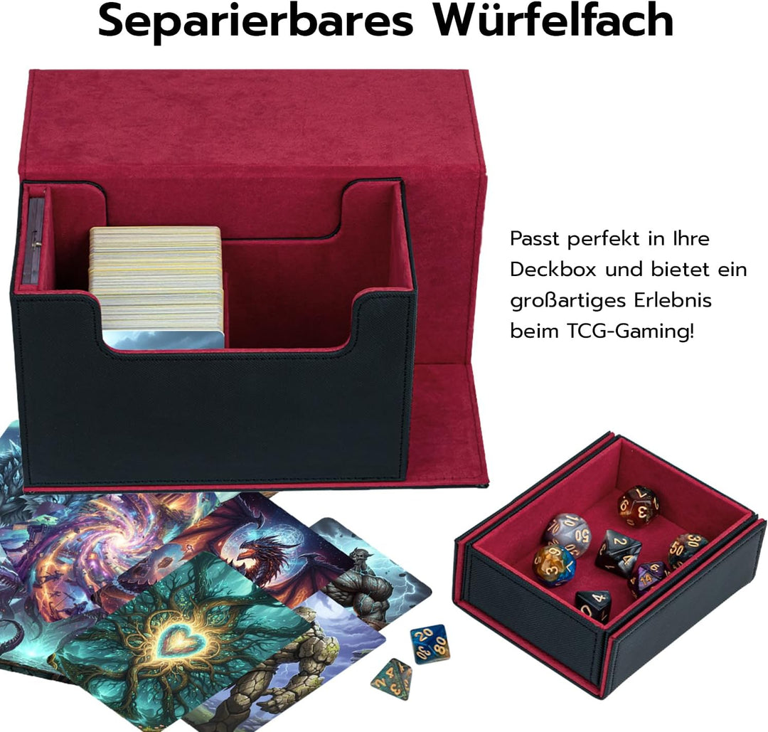 Doppelschicht Card Deck Box für MTG, Commander Displays,passt für 200 Kartens /22pcs 35PT Magnetic C