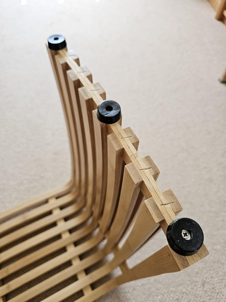 SCHULTE Badhocker aus Natur Bambus, 46 cm hoch, rutschfest, stabil, ergonomisch, komfortabel