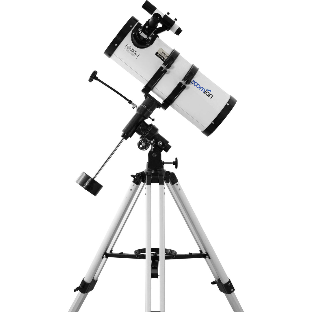 Zoomion Gravity 150/1400 EQ Astronomisches Spiegelteleskop Set mit Stativ, Montierung und Okulare fü