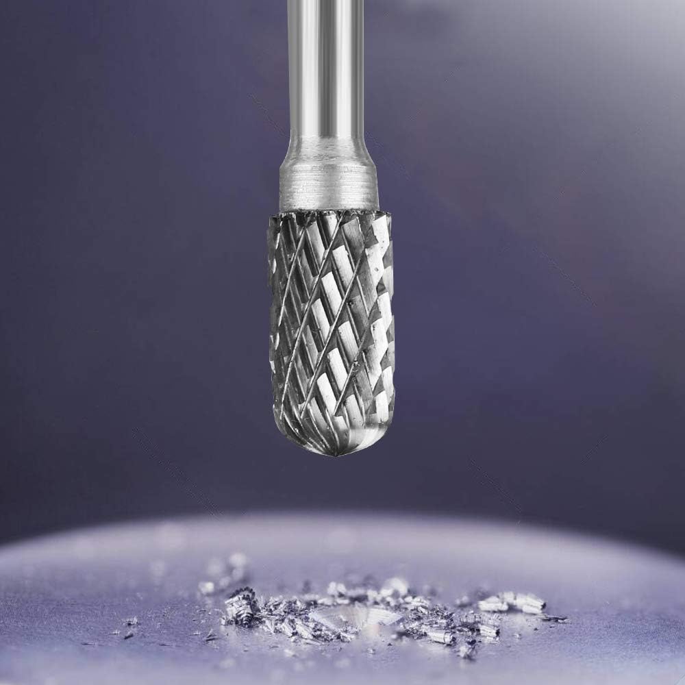 Wolframstahl Fräser, SPTA 5-Teilig Frässtifte 6mm Schaft Bit zum Holz Metall Marmor schnitzen, schle