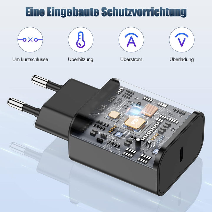 45W USB C Ladegerät Samsung S23 Ultra, 2M Samsung Ladekabel mit Typ C Schnellladegerät, Original Fas