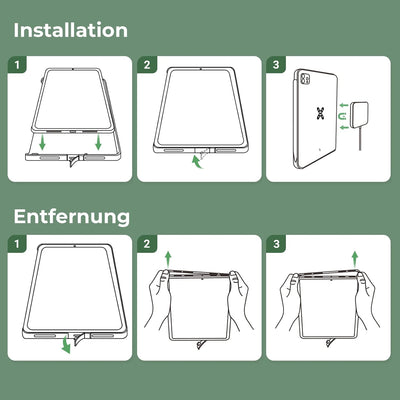 PITAKA Hülle für iPad Pro 11" 2022/2021(4./3. Generation) Magnetische Aufladbare Schutzhülle Kompati