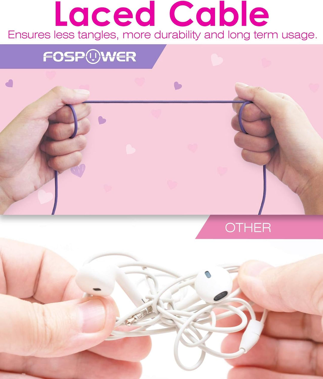 FosPower - Kopfhörer Kinder mit LED leuchten Katzenohren, 3,5mm On Ear Audio Kopfhörer für Kinder mi