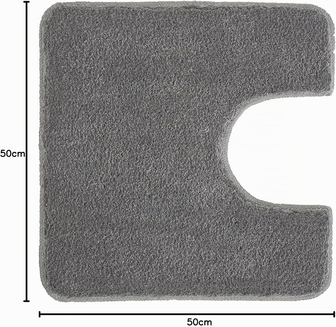 Meusch 2327901150 WC-Vorleger Super Soft, 50 x 50 cm, anthrazit 50 x 50 cm Anthrazit, 50 x 50 cm Ant