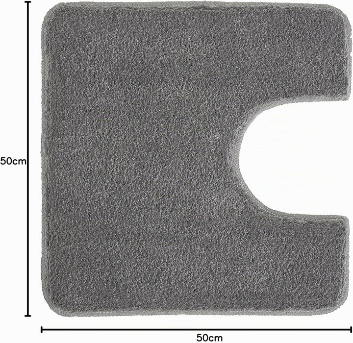 Meusch 2327901150 WC-Vorleger Super Soft, 50 x 50 cm, anthrazit 50 x 50 cm Anthrazit, 50 x 50 cm Ant