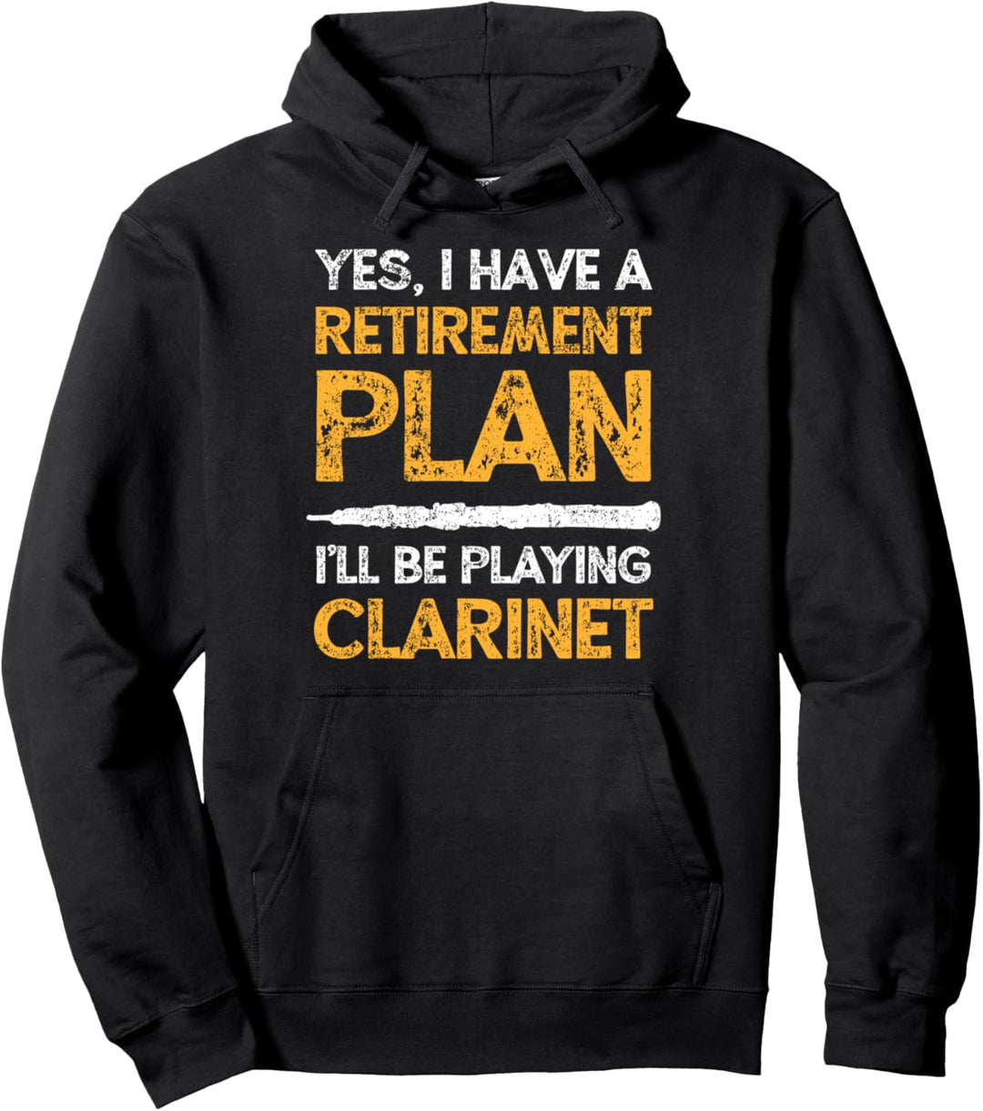 Klarinette Vintage Pullover Hoodie