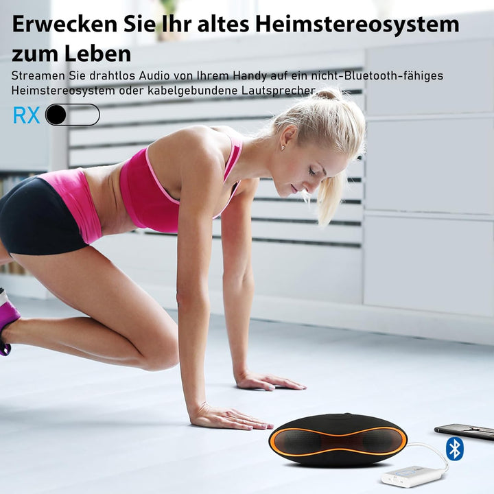 1Mii Bluetooth 5.3 Adapter für TV, 2-in-1-Bluetooth Sender Empfänger, aptX-Adaptive &amp; HD Kabellos Au