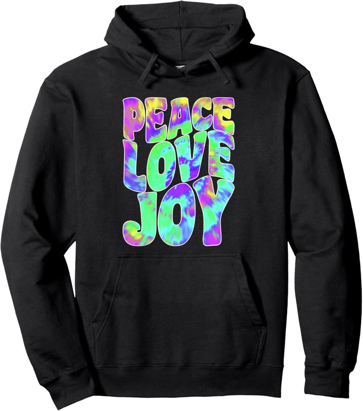 Love Peace Joy - Hippie Batik Style Pullover Hoodie