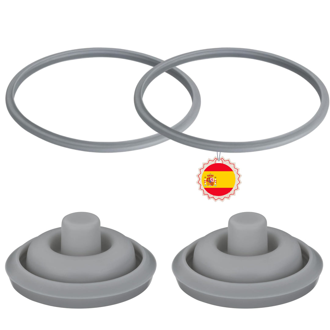 4er-Set Ersatzteile – Kompatibel mit WMF Schnellkochtopf Perfect & Perfect Plus – 2 Dichtungsringe 2