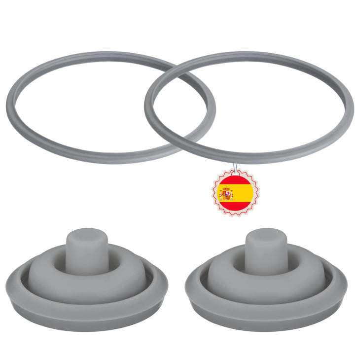 4er-Set Ersatzteile – Kompatibel mit WMF Schnellkochtopf Perfect & Perfect Plus – 2 Dichtungsringe 2