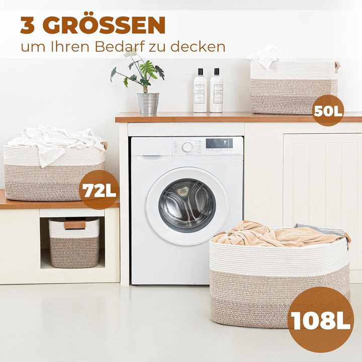 danpinera Wäschekorb, Korb Aufbewahrung, Faltbarer Wäschekorb, Aufbewahrungskorb für Baby Spielzeug,