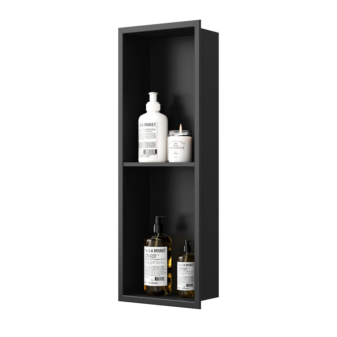 Neodrain Wandnische Dusche Edelstahl Duschnische mit Regal Doppelnische Lagerung für Badezimmer 60 x