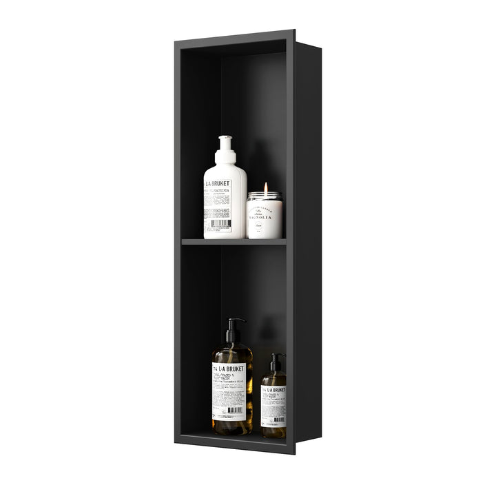 Neodrain Wandnische Dusche Edelstahl Duschnische mit Regal Doppelnische Lagerung für Badezimmer 60 x