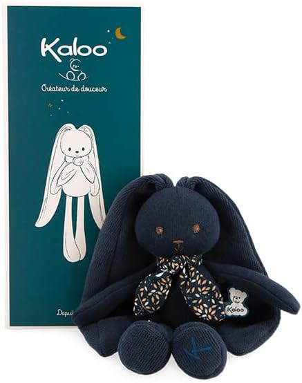 Kaloo - Lapinoo - Pantin Lapin - Baby Plüsch Jersey und Strick - 25 cm - Farbe Nachtblau - Sehr weic