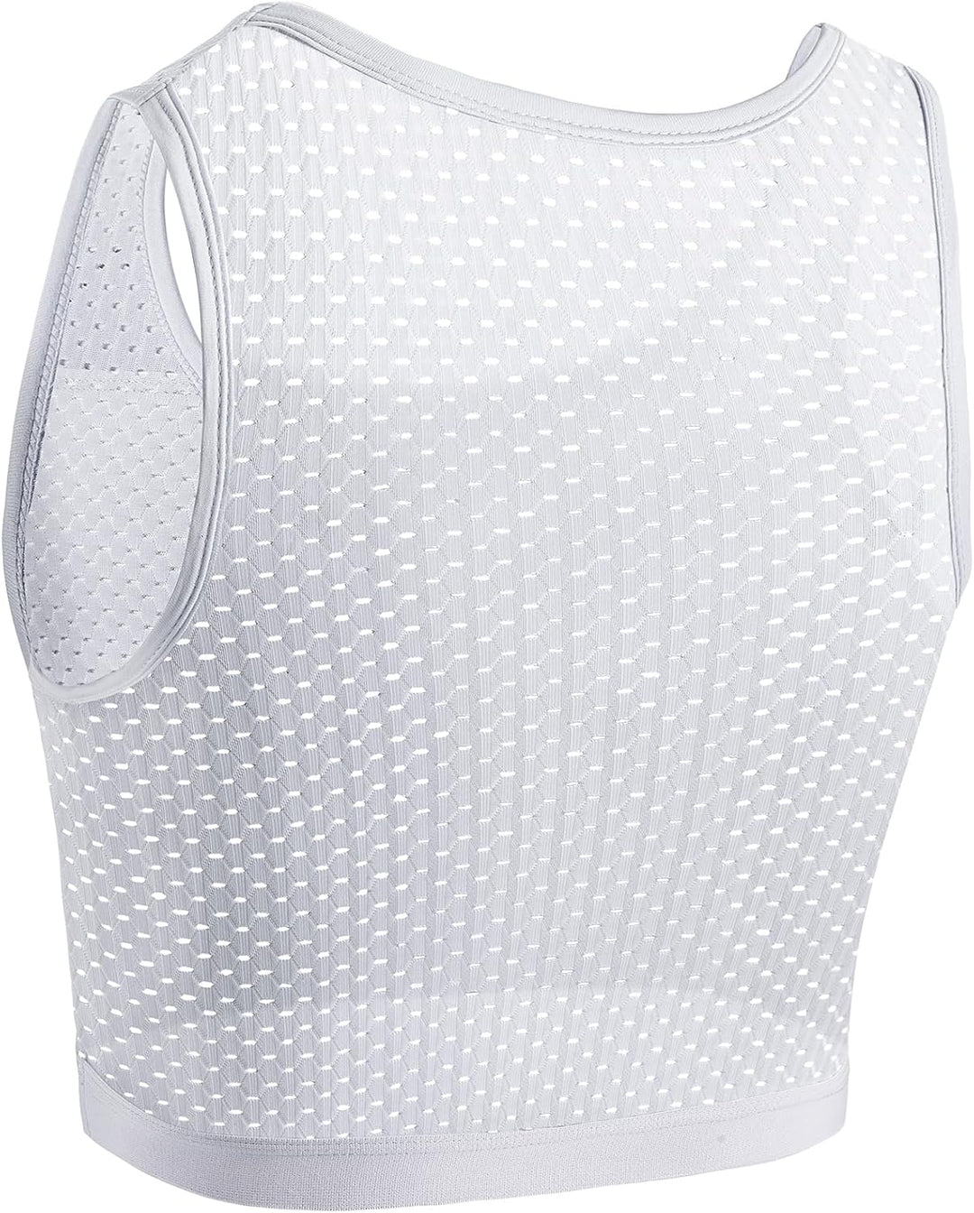 XUJI Transgender FTM Trans Atmungsaktive Halb Brust binder 3XL Weiss, 3XL Weiss