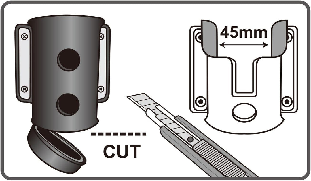 Daiichiseiko Rutenhalter Large vertikale Flächen [Molle System] MS Rodrack 45