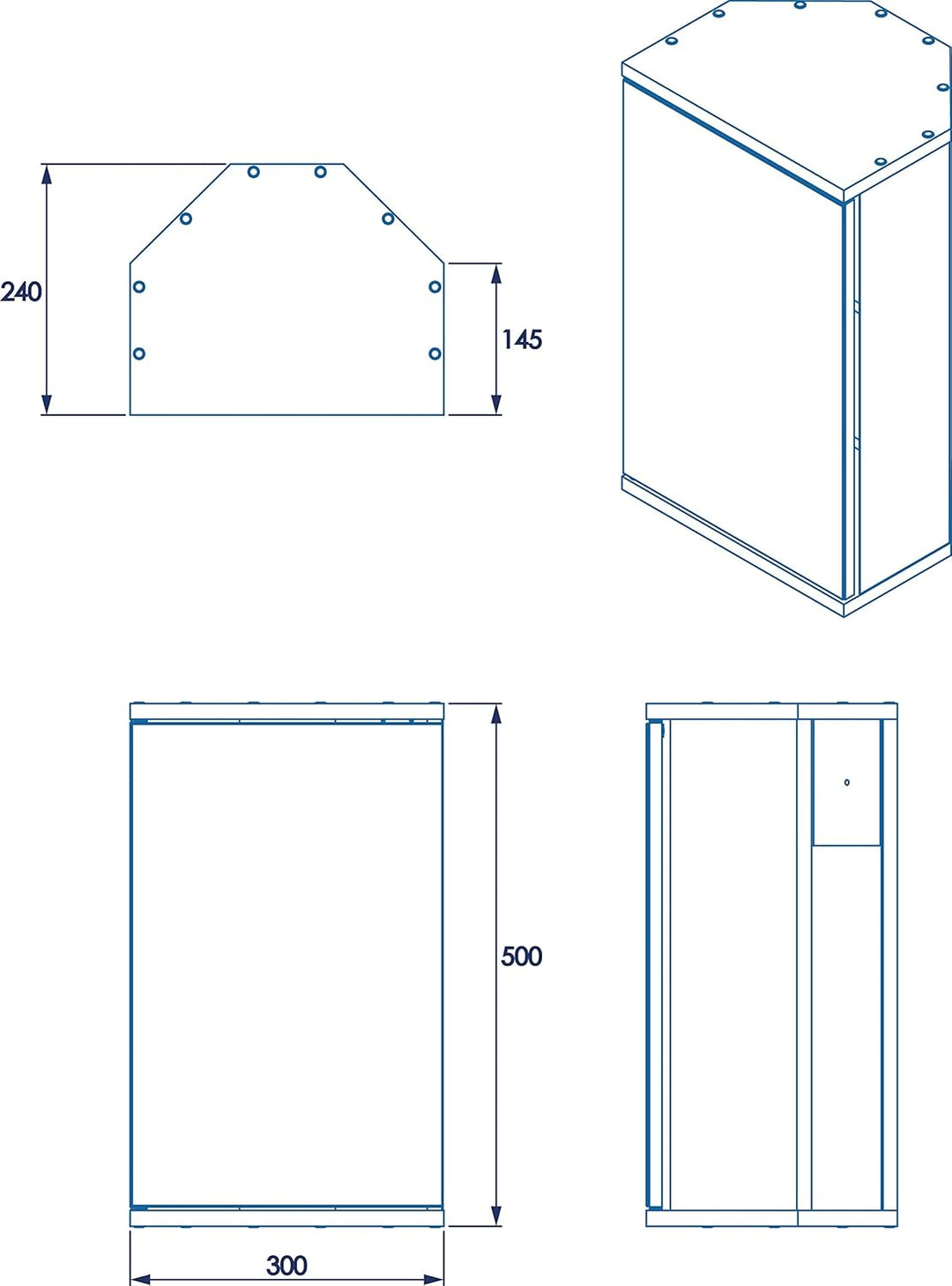 Croydex Spiegel-Eckschrank mit Tür, MDF, FSC-Zertifiziert, weiss
