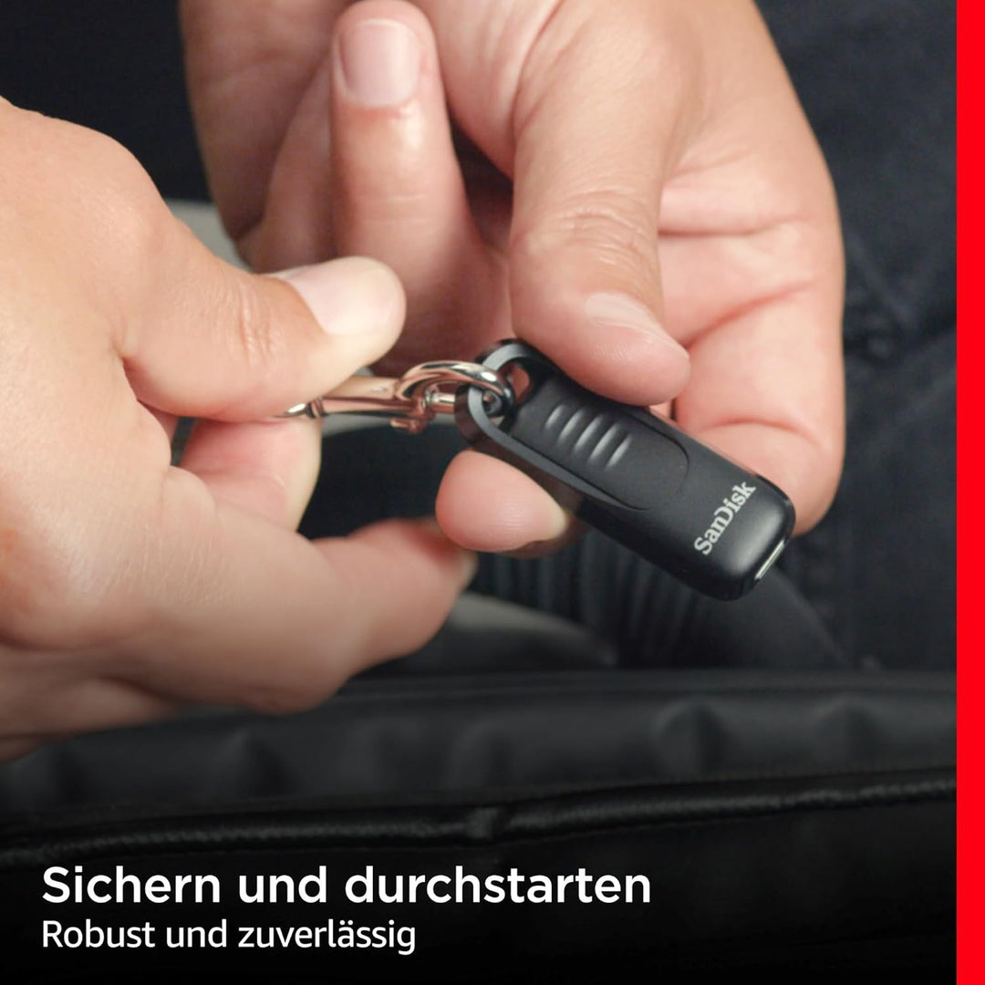 SANDISK Ultra Slider USB-Type-C-Laufwerk 1 TB (einziehbarer Anschluss, USB 3.2 Gen 1, bis zu 400 MB/