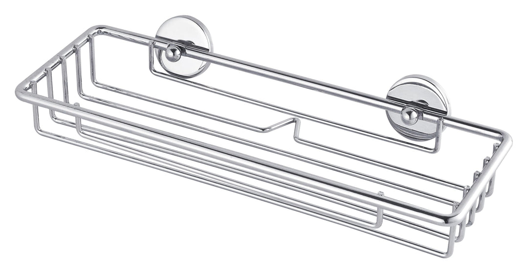 tesa baath Plus Ablage Dusche, 26cm breit, verchromt, inkl. Klebelösung, 50mm x 260mm x 97mm Duschab