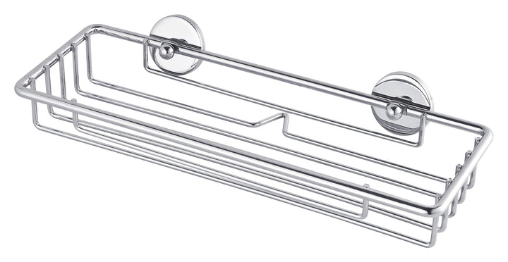 tesa baath Plus Ablage Dusche, 26cm breit, verchromt, inkl. Klebelösung, 50mm x 260mm x 97mm Duschab