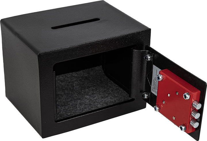 Genie Hand – Mechanische Tresorbox mit Einwurfschlitz– Doppelbartschloss (mini), mini