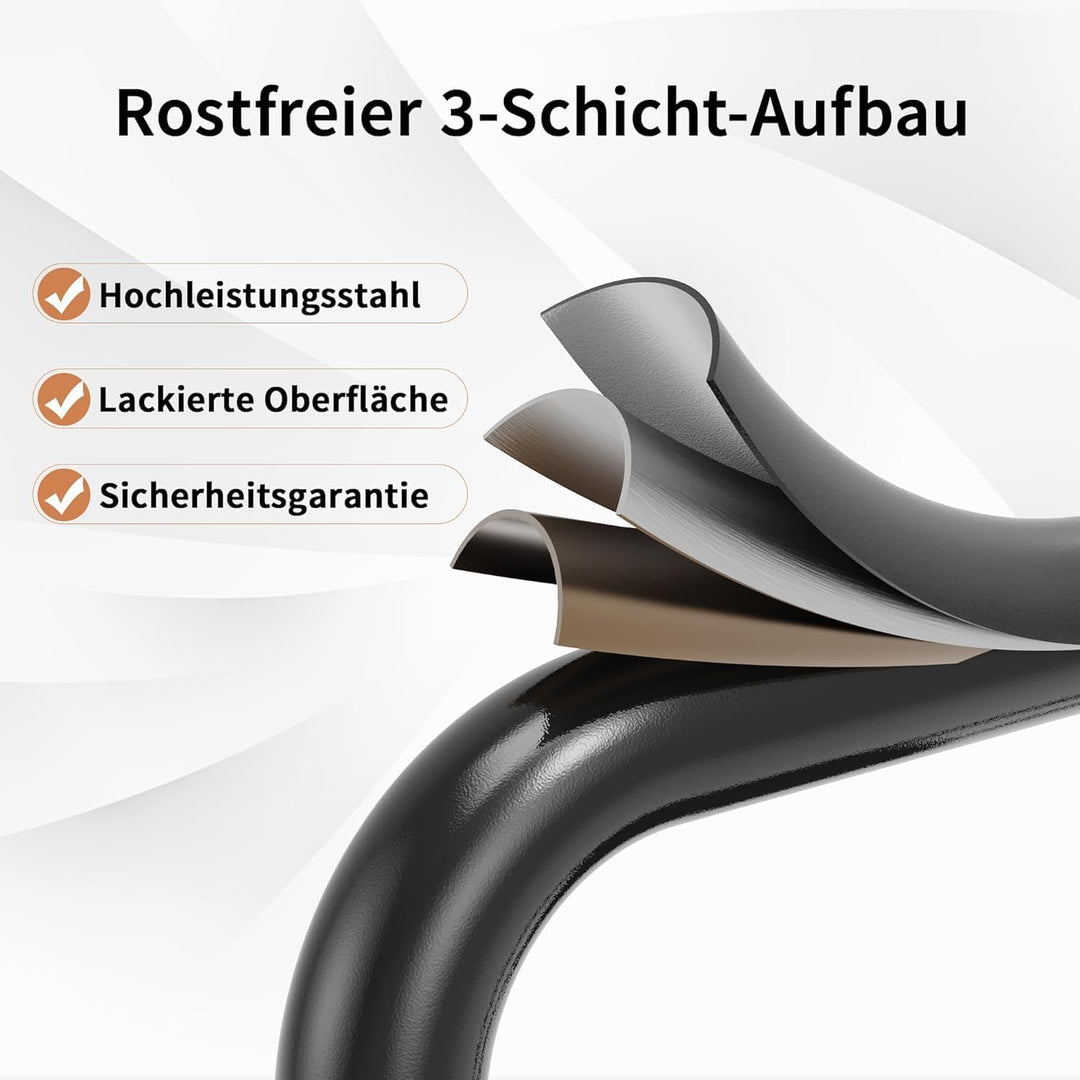 HBTower Trittleiter 3 Stufen klappbar, Leiter mit Breitem Anti-Rutsch-Pedal, Trittleiter mit Bequeme