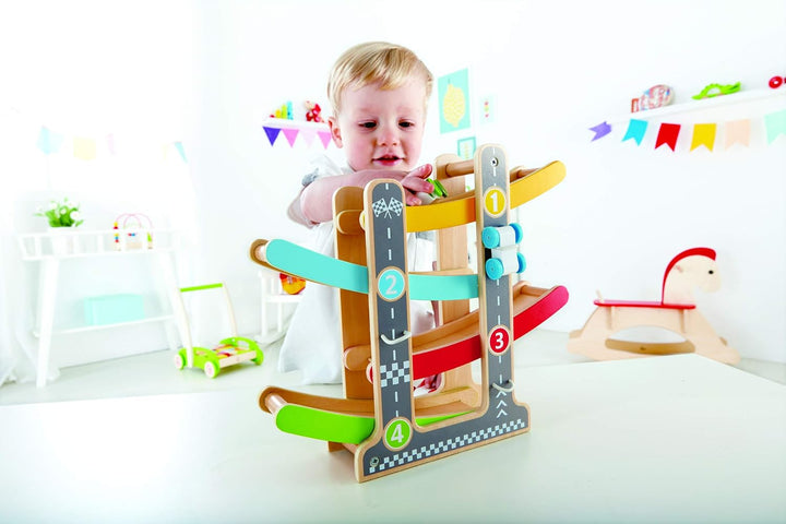 Hape E0438 - Flickflack-Rennbahn, Holzspielzeug