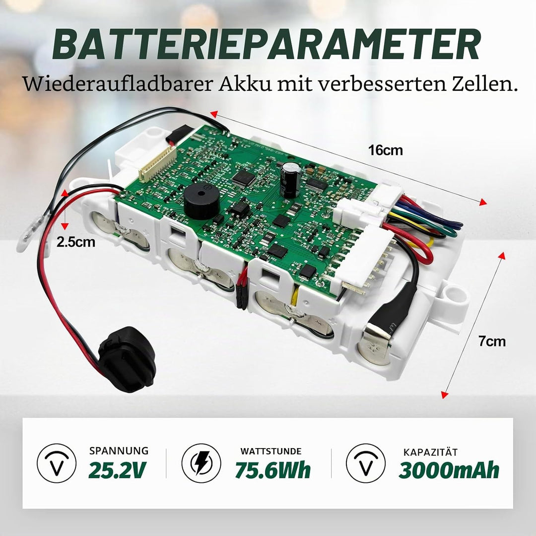 Akkus für Kärcher FC7 Serie Staubsauger, Kompatibel mit Kärcher Staubsauger Akku：9.013.772.0, EO2321