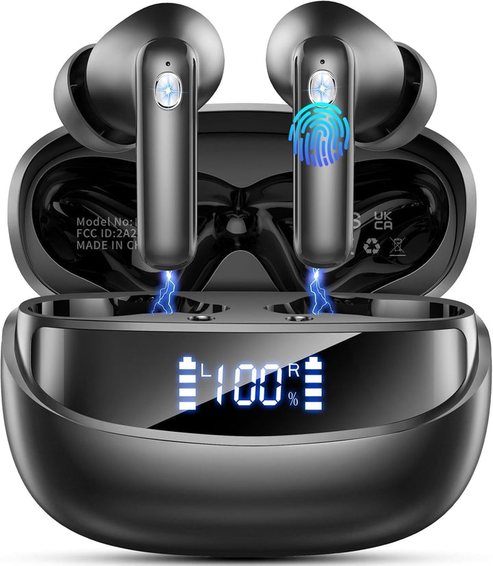 Kopfhörer Kabellos Bluetooth 5.4, Bluetooth Kopfhörer, 4 ENC Noise Cancelling Mics, 50 Std Spielzeit