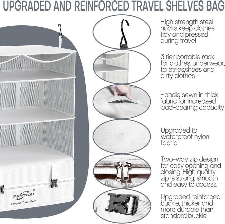 Koffer Organizer Hängende Verpackung Würfel Tragbare Schrank Regale Kompressive Reisegepäck Essentia